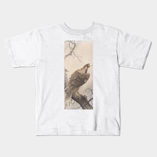 Eagle by Ohara Koson Kids T-Shirt